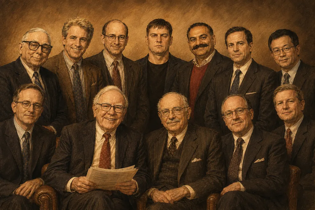 Illustrazione di un gruppo di value investors, creata con l'intelligenza artificiale